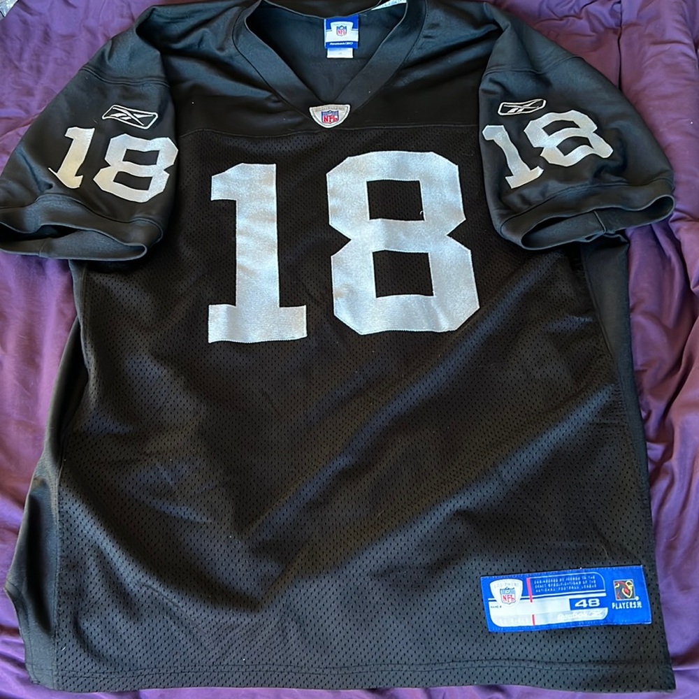 Authentic Reebok raiders randy moss jersey size 48 (L/XL)